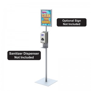 Fabrica TMJ709 Free Standing Metal Single Side Floor Sanitizer Dispensor DispArată Rack