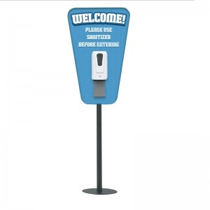 TMJ710 Floor Stand for Public Easy Assembly Iefty Metal Hand Sanitizer Afişează Rack
